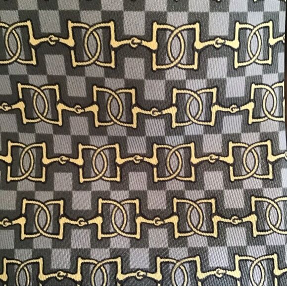 Hermes gold and silver interlock designer tie - Picture 1 of 4